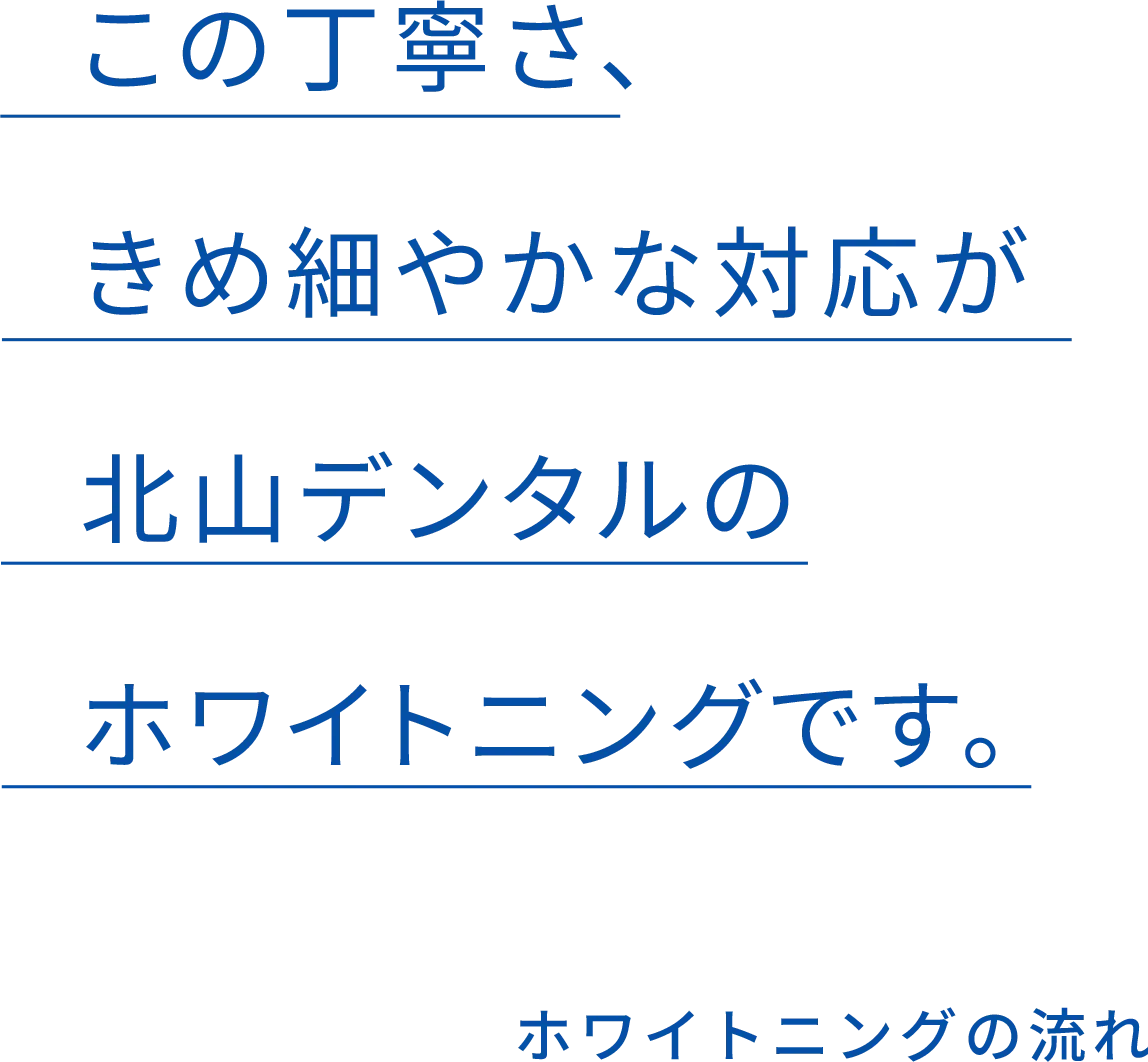 ホワイトニングの流れ